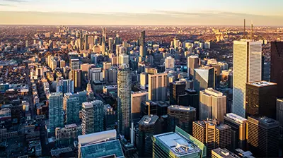 A view of a city skyline