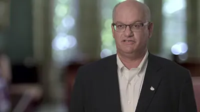 Byrnes Agency Insurance A man talking and looking at the camera