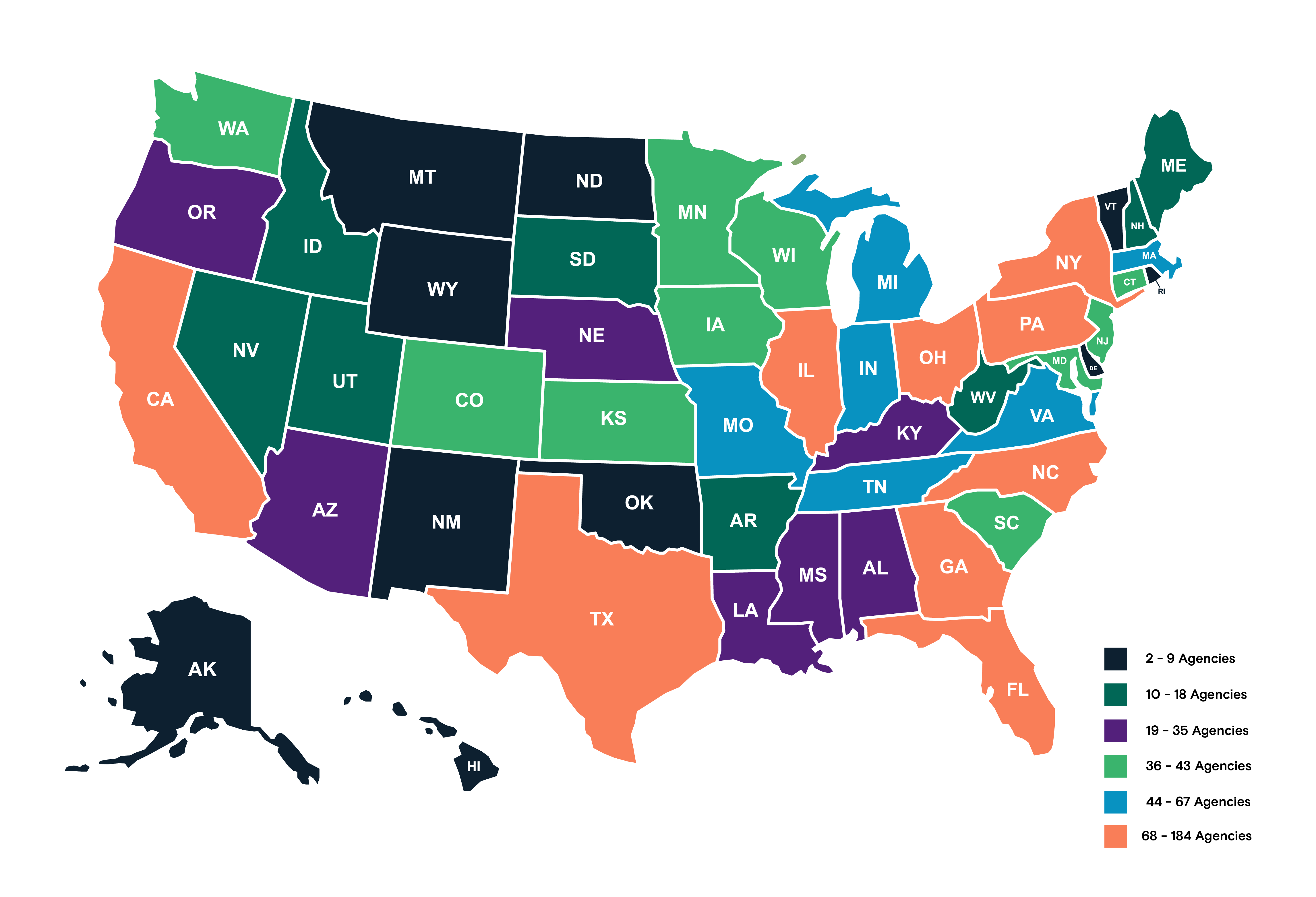 2025 Ivans Connected Agencies Map